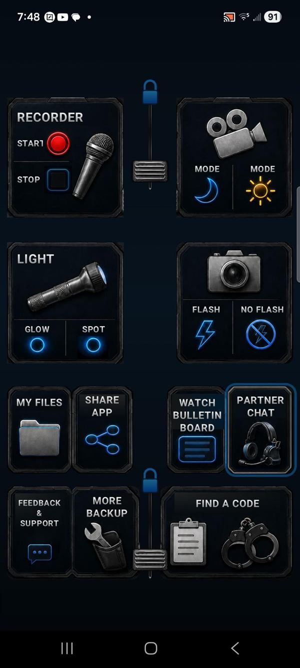 Badge Backup command screen; networked features require Tier 2